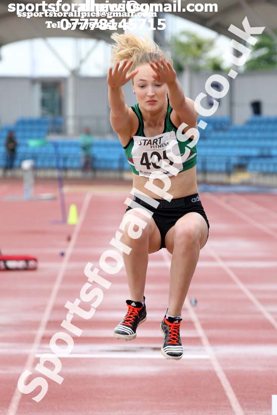 Womens under-20s long jump, Northern Senior and Under-20s Champs., SportsCity, Manchester. Photo: David T. Hewitson/Sports for All Pics